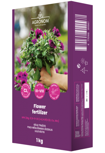 Mineral flower fertilizer (chlorine-free) (NPK 8-11-23)